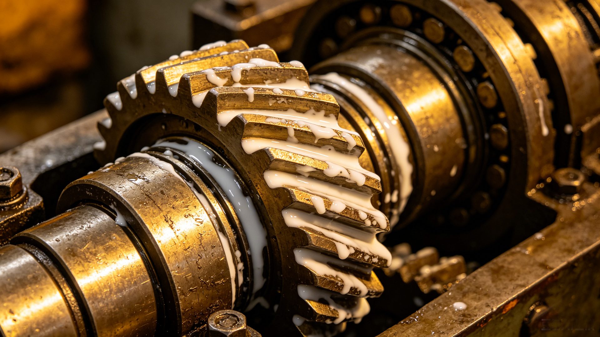 Engranajes industriales lubricados con grasa para servicio a temperatura elevada