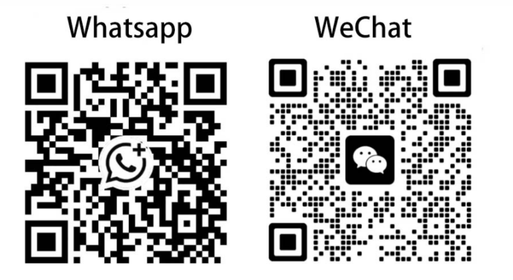 Códigos QR de WhatsApp y WeChat para contactar con CP Organoclay