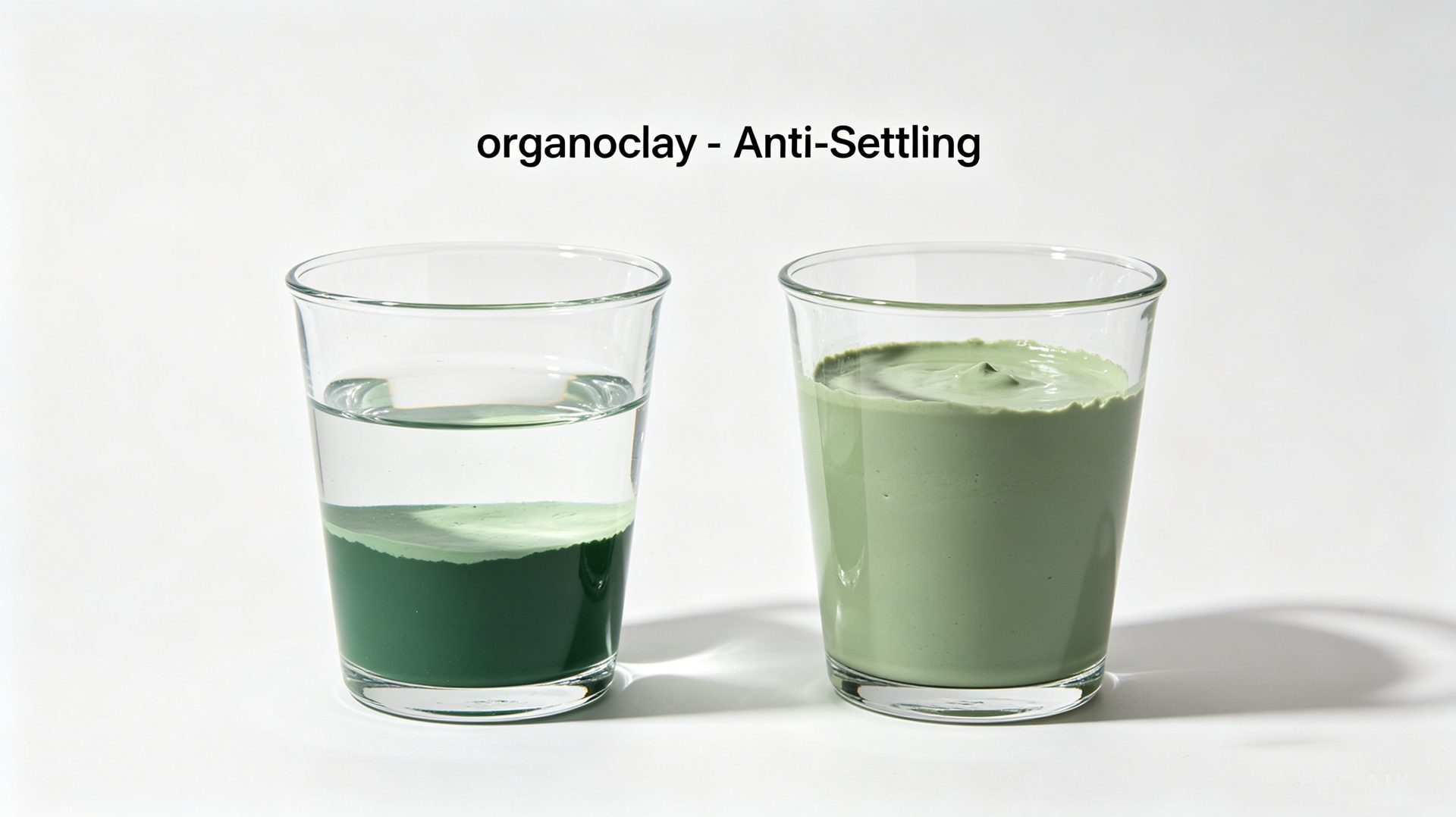 Comparación técnica de estabilidad de pigmentos con una solución antisedimentante de organoarcilla
